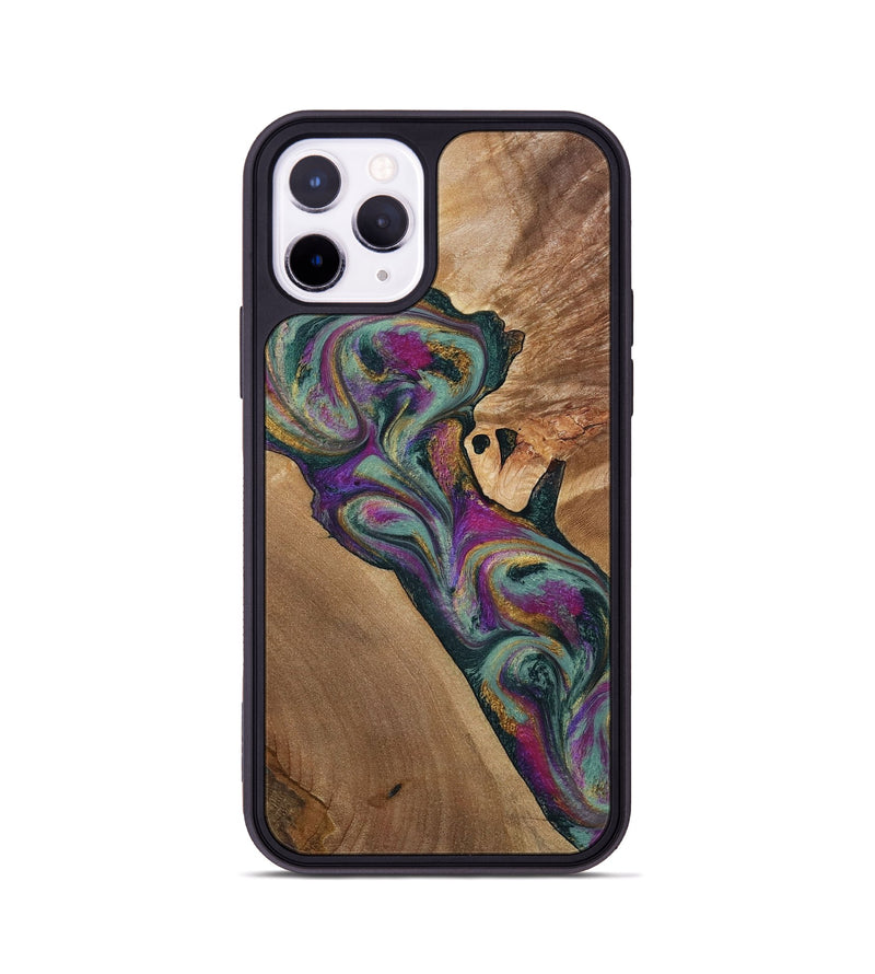 iPhone 11 Pro Wood Phone Case - Desirae (Green, 800671)