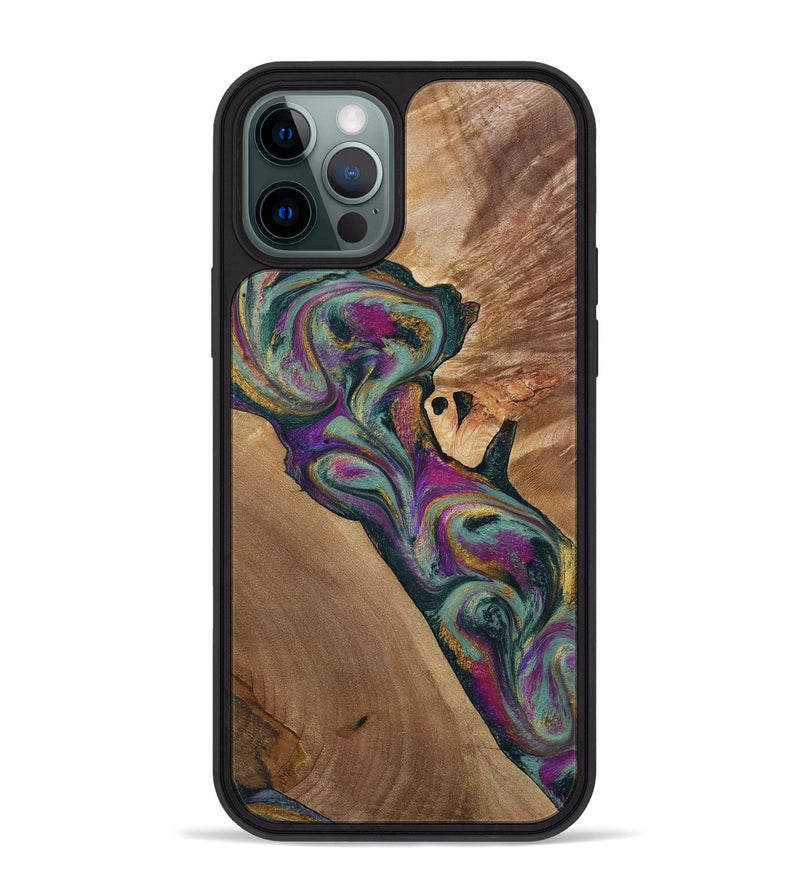 iPhone 12 Pro Max Wood Phone Case - Desirae (Green, 800671)