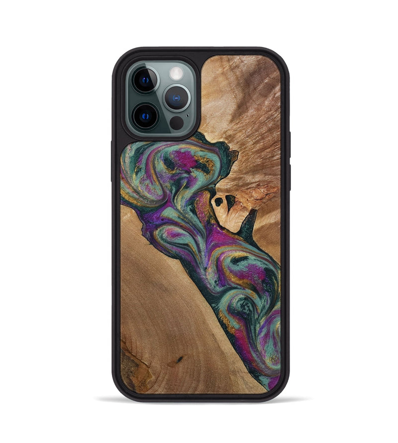 iPhone 12 Pro Wood Phone Case - Desirae (Green, 800671)
