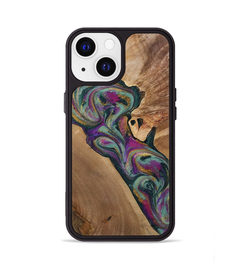 iPhone 13 Wood Phone Case - Desirae (Green, 800671)