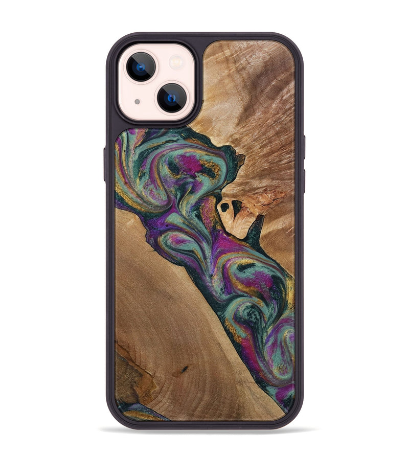 iPhone 14 Plus Wood Phone Case - Desirae (Green, 800671)