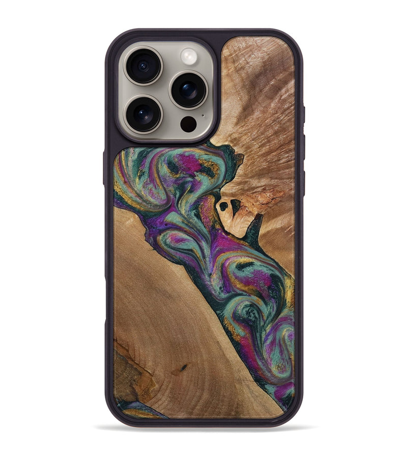 iPhone 16 Pro Max Wood Phone Case - Desirae (Green, 800671)