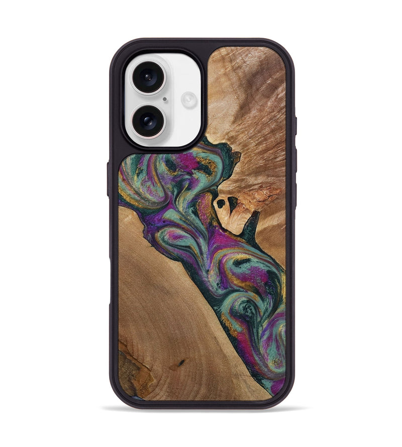 iPhone 17 Wood Phone Case - Desirae (Green, 800671)