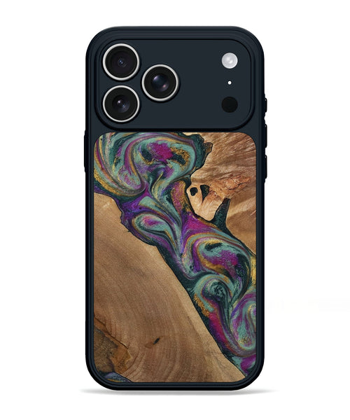 iPhone 17 Pro Max Wood Phone Case - Desirae (Green, 800671)