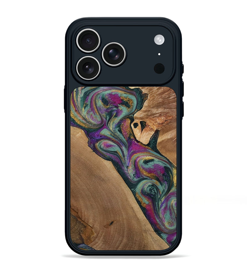 iPhone 17 Pro Max Wood Phone Case - Desirae (Green, 800671)