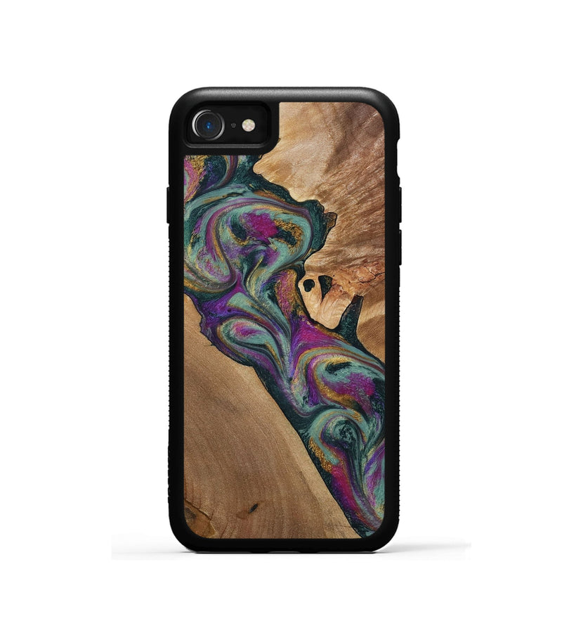iPhone SE Wood Phone Case - Desirae (Green, 800671)