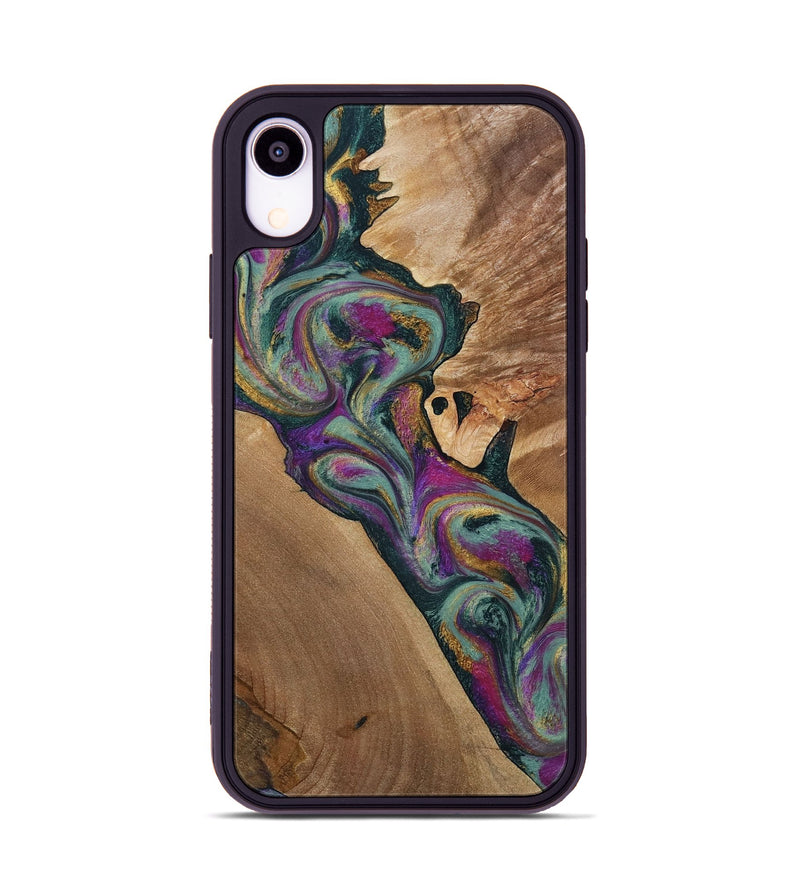 iPhone Xr Wood Phone Case - Desirae (Green, 800671)