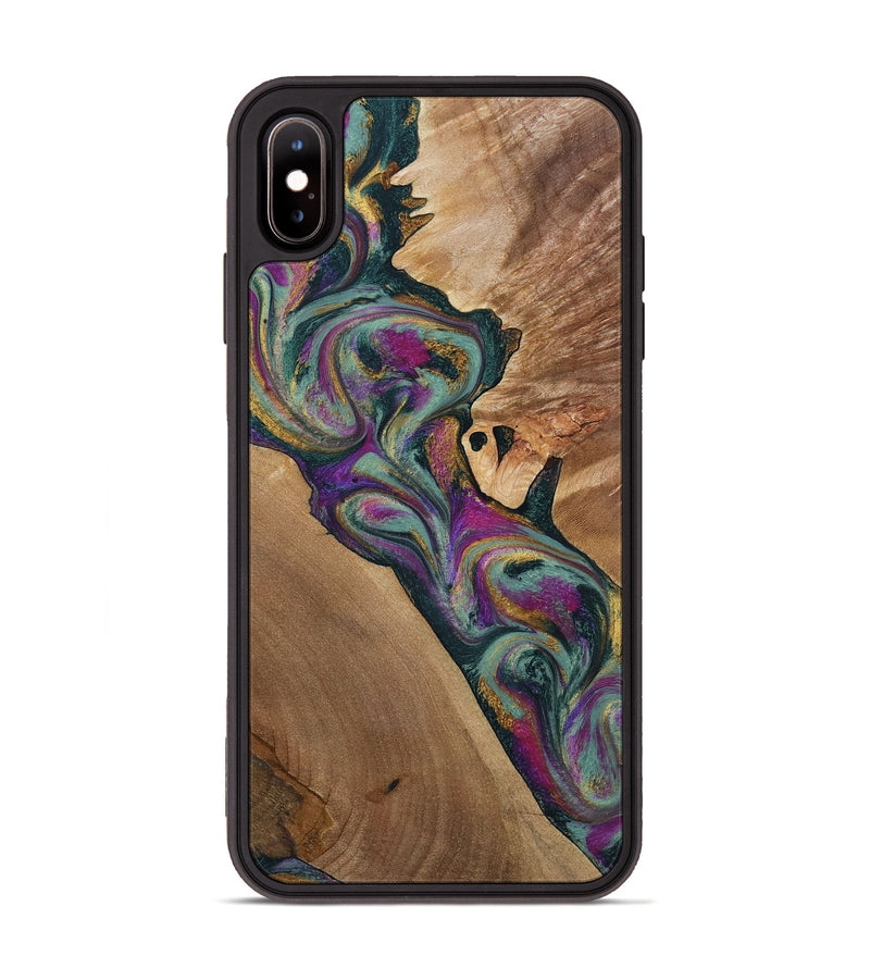 iPhone Xs Max Wood Phone Case - Desirae (Green, 800671)