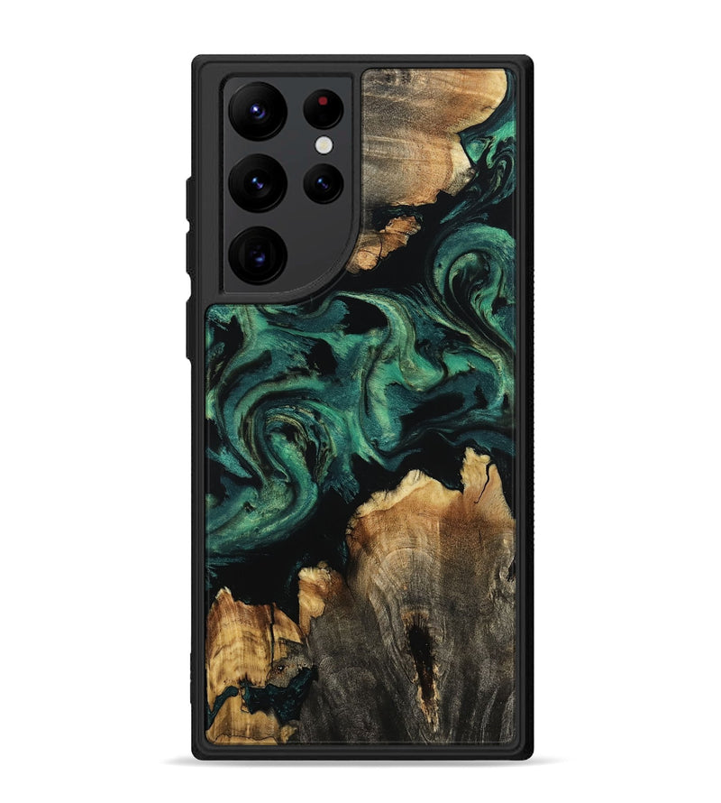 Galaxy S22 Ultra Wood Phone Case - Lizeth (Green, 800676)