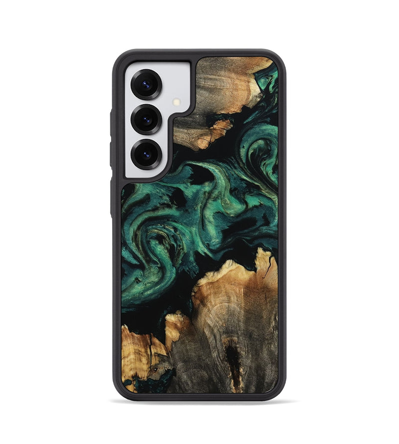 Galaxy S25 Wood Phone Case - Lizeth (Green, 800676)