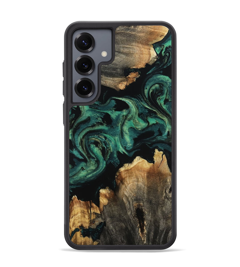 Galaxy S25 Plus Wood Phone Case - Lizeth (Green, 800676)