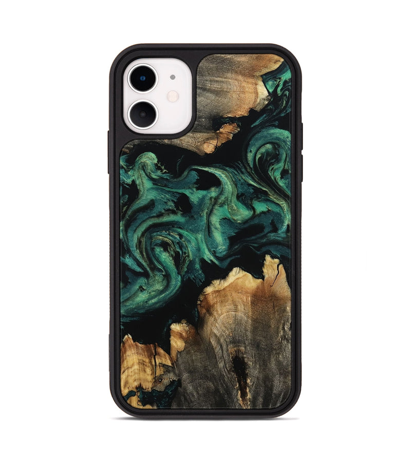 iPhone 11 Wood Phone Case - Lizeth (Green, 800676)