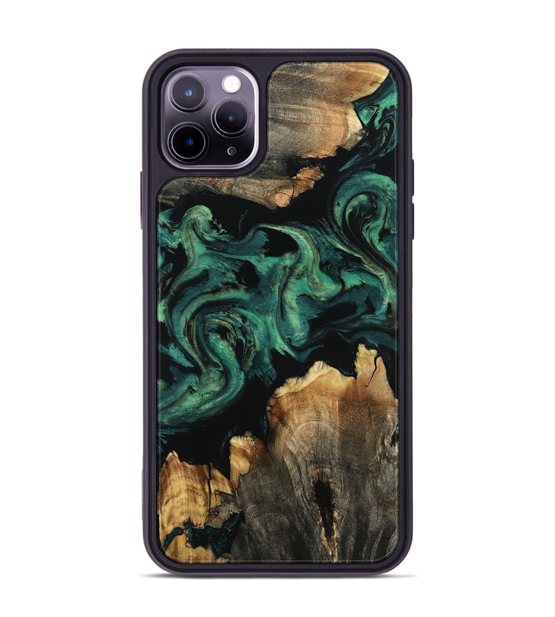 iPhone 11 Pro Max Wood Phone Case - Lizeth (Green, 800676)
