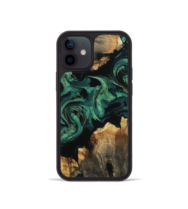 iPhone 12 mini Wood Phone Case - Lizeth (Green, 800676)