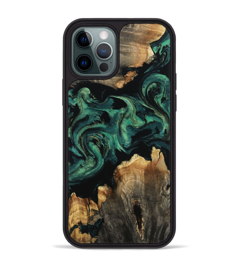 iPhone 12 Pro Max Wood Phone Case - Lizeth (Green, 800676)