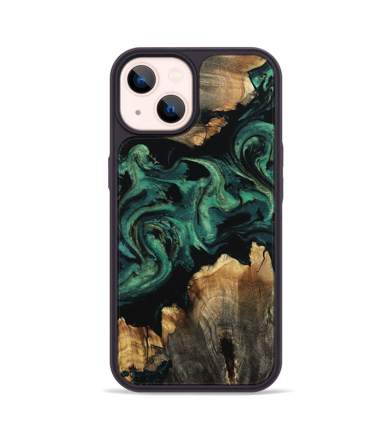 iPhone 14 Wood Phone Case - Lizeth (Green, 800676)