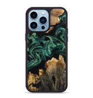 iPhone 14 Pro Max Wood Phone Case - Lizeth (Green, 800676)