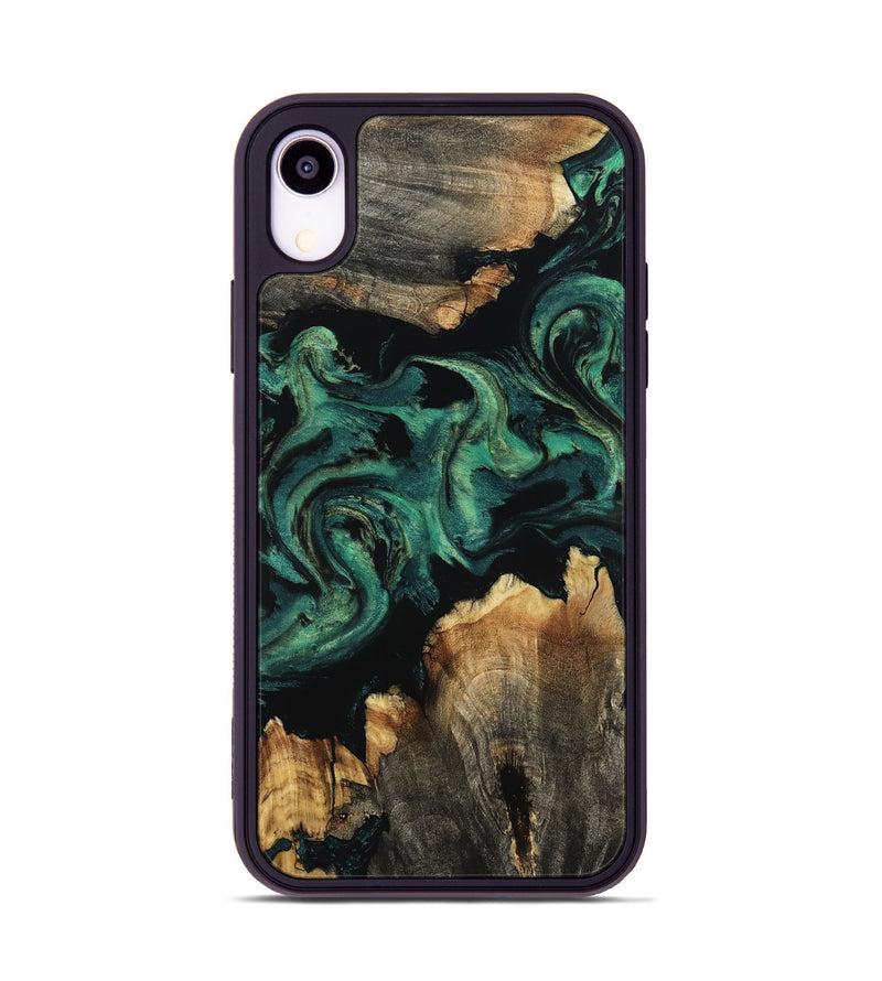 iPhone Xr Wood Phone Case - Lizeth (Green, 800676)