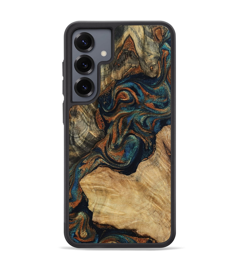 Galaxy S25 Plus Wood Phone Case - Eli (Teal & Gold, 800677)