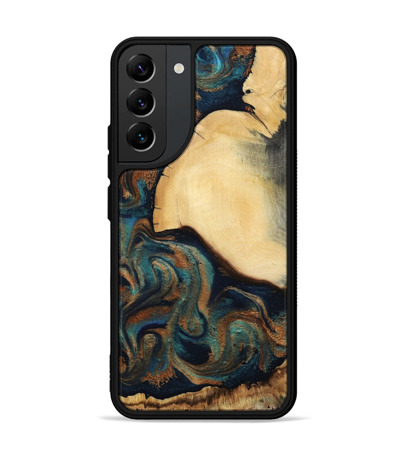 Galaxy S22 Plus Wood Phone Case - Verda (Teal & Gold, 800682)