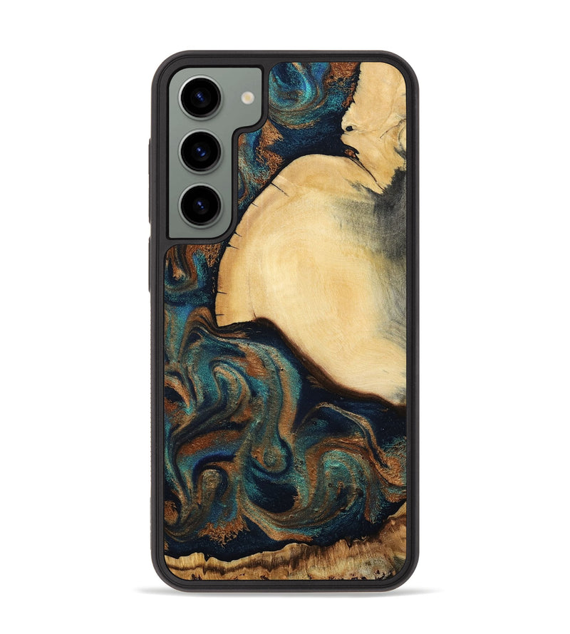 Galaxy S23 Plus Wood Phone Case - Verda (Teal & Gold, 800682)