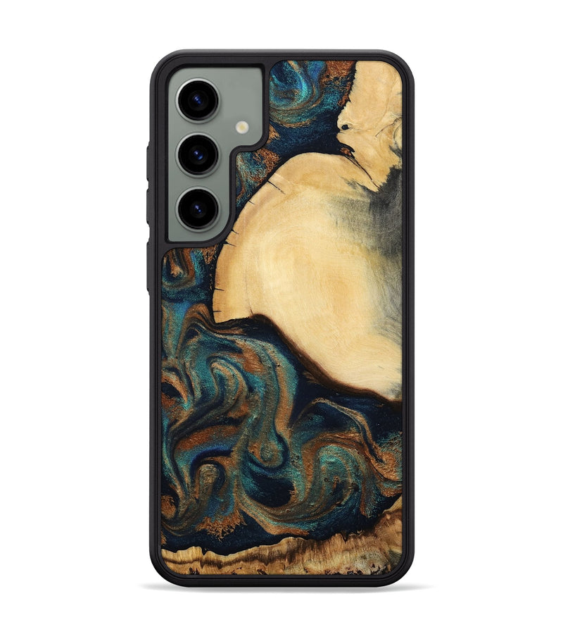 Galaxy S24 Plus Wood Phone Case - Verda (Teal & Gold, 800682)