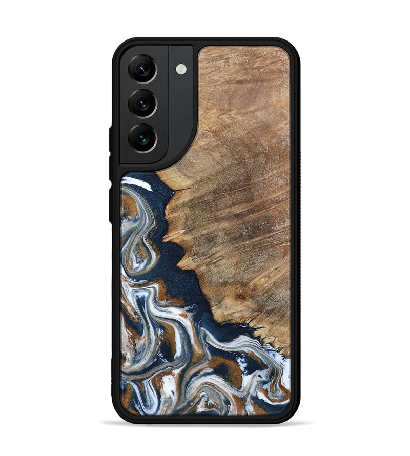 Galaxy S22 Plus Wood Phone Case - Whitley (Teal & Gold, 800685)