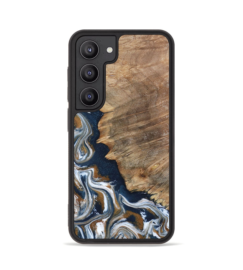Galaxy S23 Wood Phone Case - Whitley (Teal & Gold, 800685)
