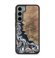 Galaxy S23 Plus Wood Phone Case - Whitley (Teal & Gold, 800685)