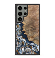 Galaxy S23 Ultra Wood Phone Case - Whitley (Teal & Gold, 800685)