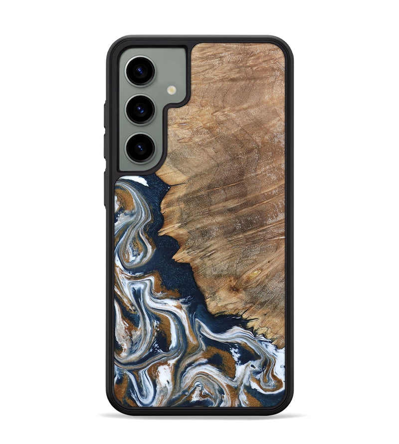 Galaxy S24 Plus Wood Phone Case - Whitley (Teal & Gold, 800685)