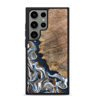 Galaxy S24 Ultra Wood Phone Case - Whitley (Teal & Gold, 800685)