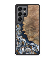 Galaxy S25 Ultra Wood Phone Case - Whitley (Teal & Gold, 800685)