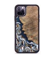 iPhone 11 Pro Max Wood Phone Case - Whitley (Teal & Gold, 800685)