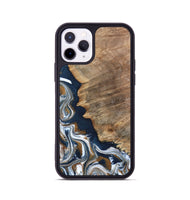 iPhone 11 Pro Wood Phone Case - Whitley (Teal & Gold, 800685)