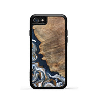 iPhone SE Wood Phone Case - Whitley (Teal & Gold, 800685)