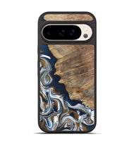 Pixel 10 Wood Phone Case - Whitley (Teal & Gold, 800685)