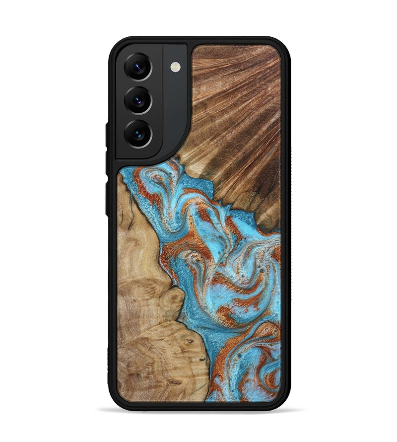 Galaxy S22 Plus Wood Phone Case - Nori (Teal & Gold, 800686)