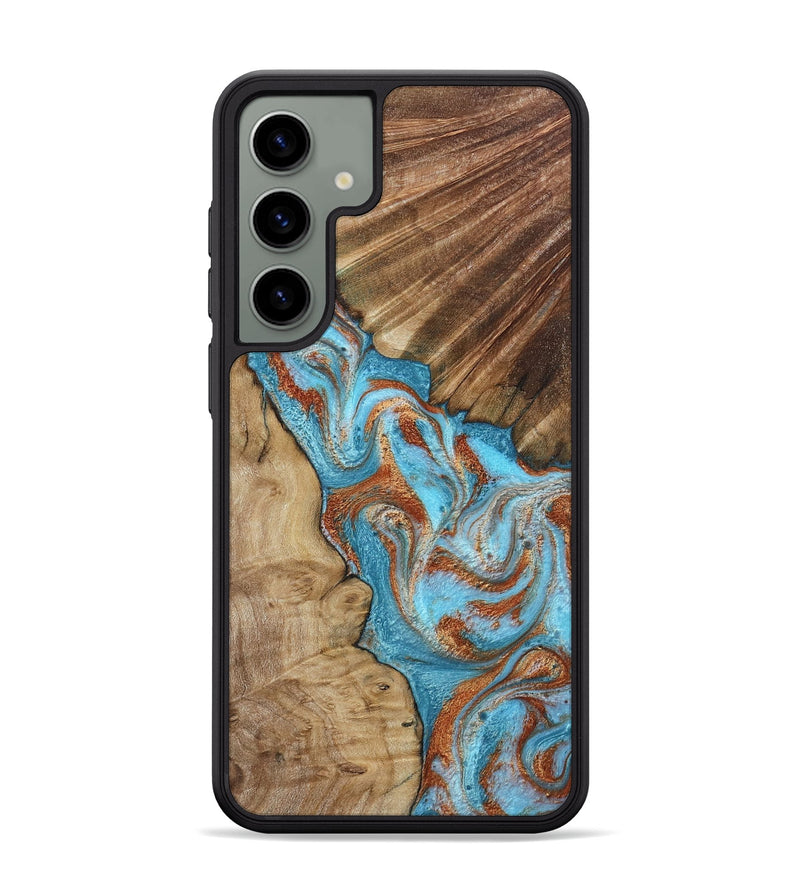 Galaxy S24 Plus Wood Phone Case - Nori (Teal & Gold, 800686)
