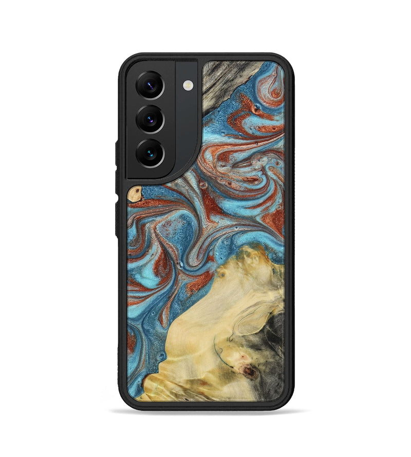 Galaxy S22 Wood Phone Case - Dorian (Teal & Gold, 800690)