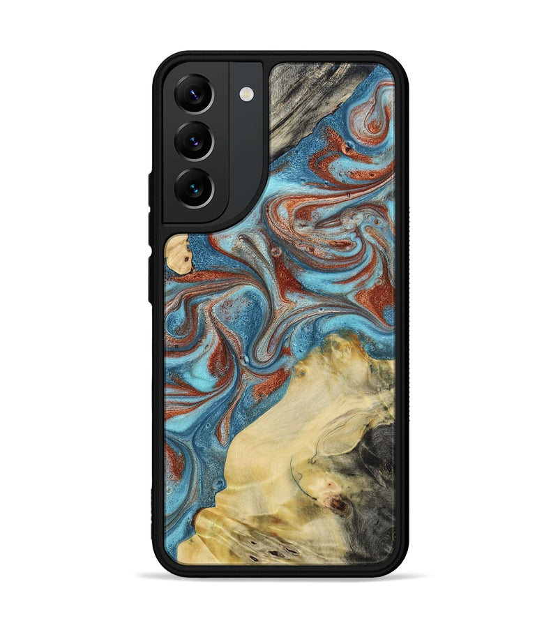 Galaxy S22 Plus Wood Phone Case - Dorian (Teal & Gold, 800690)