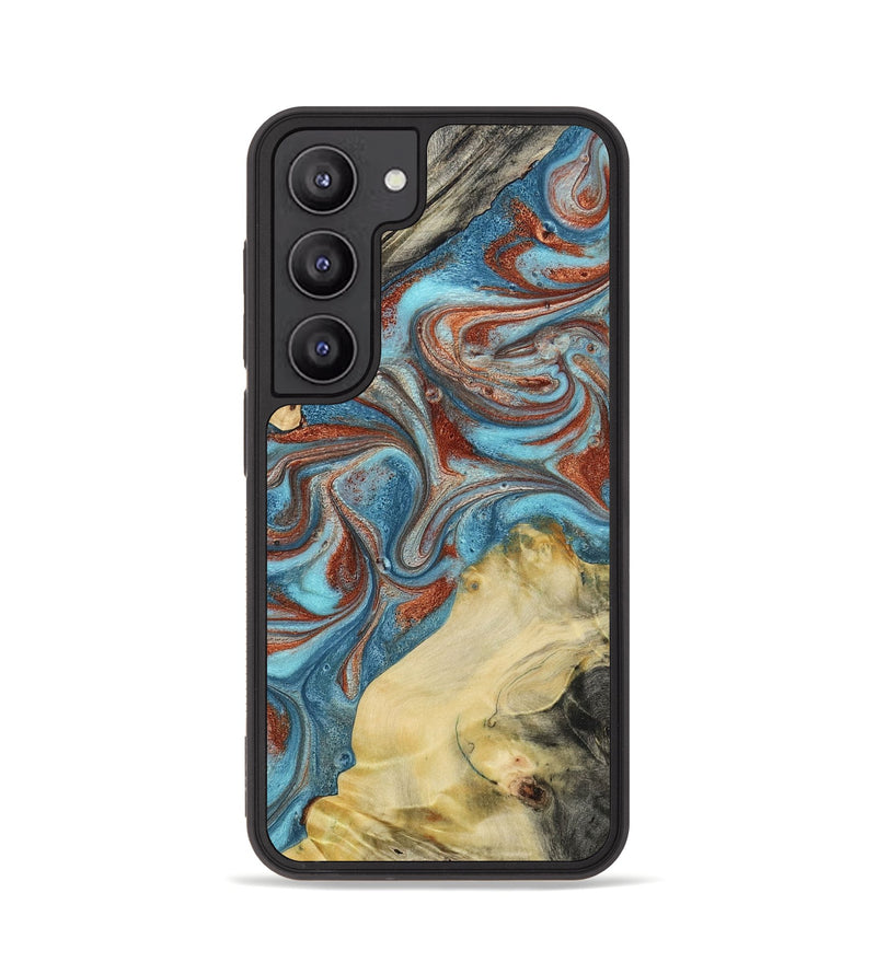 Galaxy S23 Wood Phone Case - Dorian (Teal & Gold, 800690)