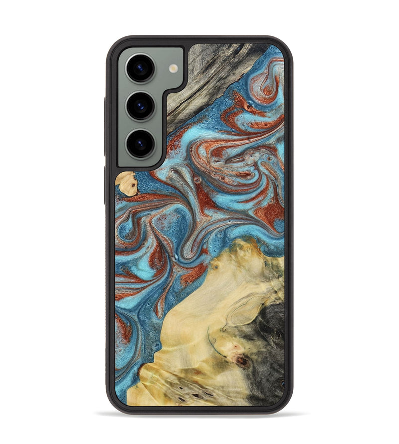 Galaxy S23 Plus Wood Phone Case - Dorian (Teal & Gold, 800690)
