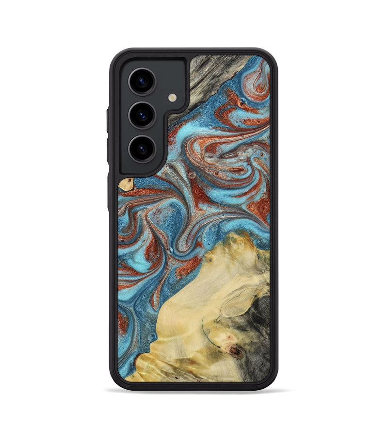 Galaxy S24 Wood Phone Case - Dorian (Teal & Gold, 800690)