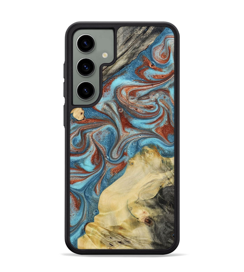 Galaxy S24 Plus Wood Phone Case - Dorian (Teal & Gold, 800690)