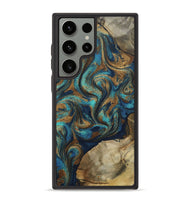 Galaxy S23 Ultra Wood Phone Case - Rodolfo (Teal & Gold, 800693)