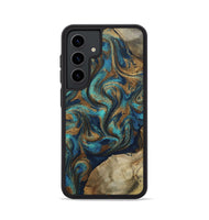Galaxy S24 Wood Phone Case - Rodolfo (Teal & Gold, 800693)