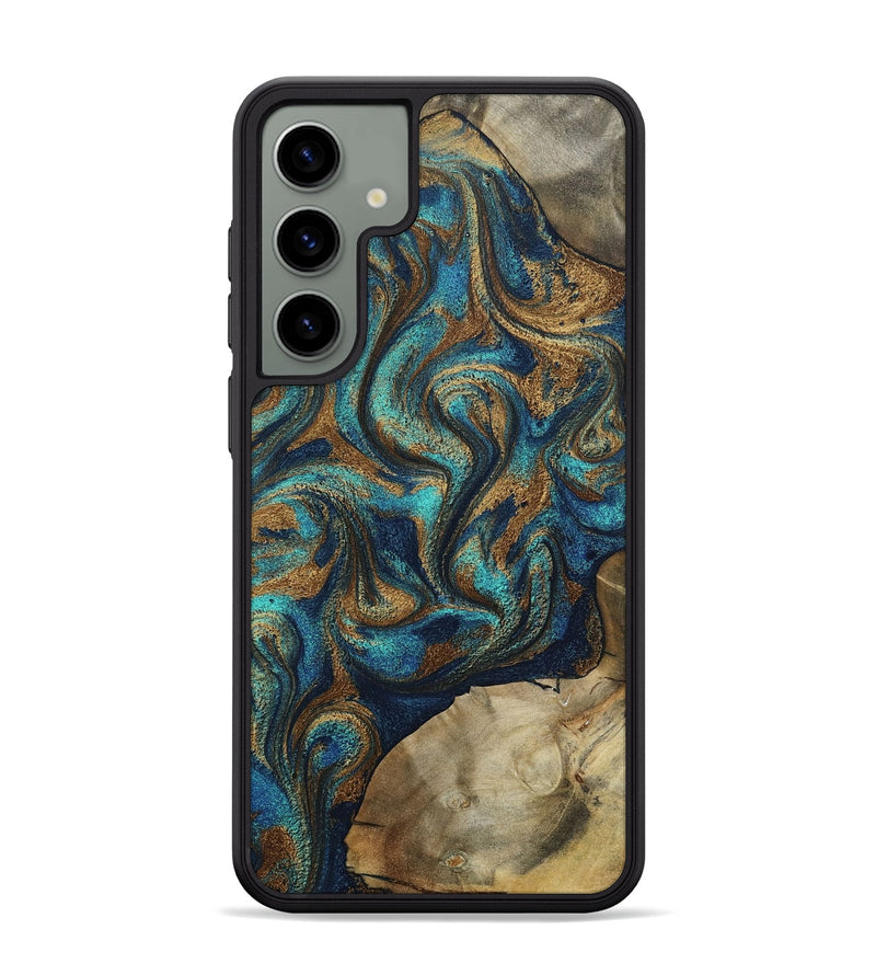 Galaxy S24 Plus Wood Phone Case - Rodolfo (Teal & Gold, 800693)
