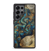 Galaxy S25 Ultra Wood Phone Case - Rodolfo (Teal & Gold, 800693)