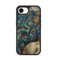 iPhone 16e Wood Phone Case - Rodolfo (Teal & Gold, 800693)
